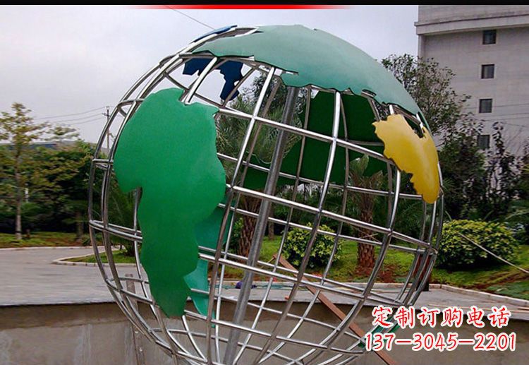 安阳校园不锈钢地球仪造型雕塑