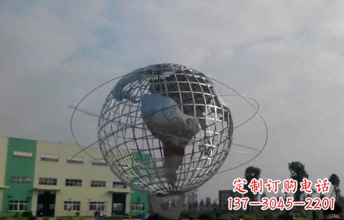 安阳校园不锈钢地球仪雕塑222