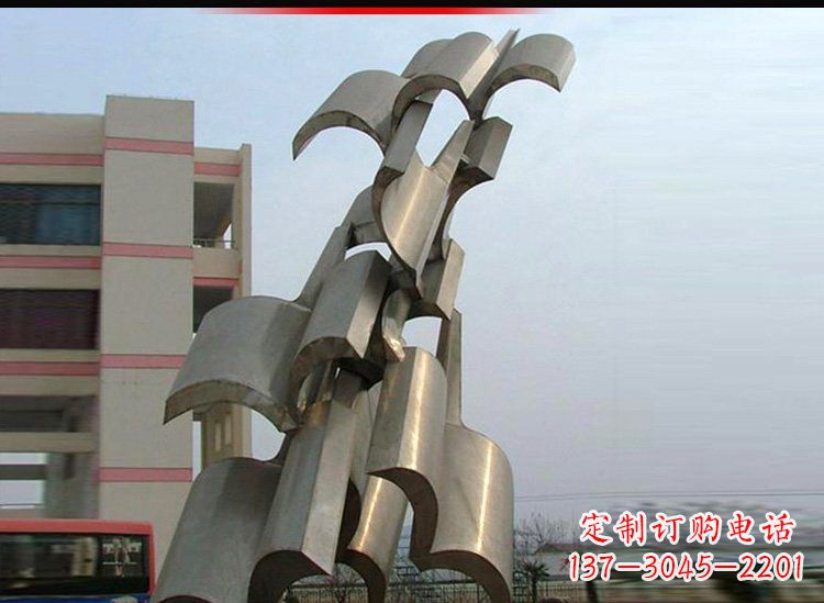 安阳校园不锈钢书本景观雕塑
