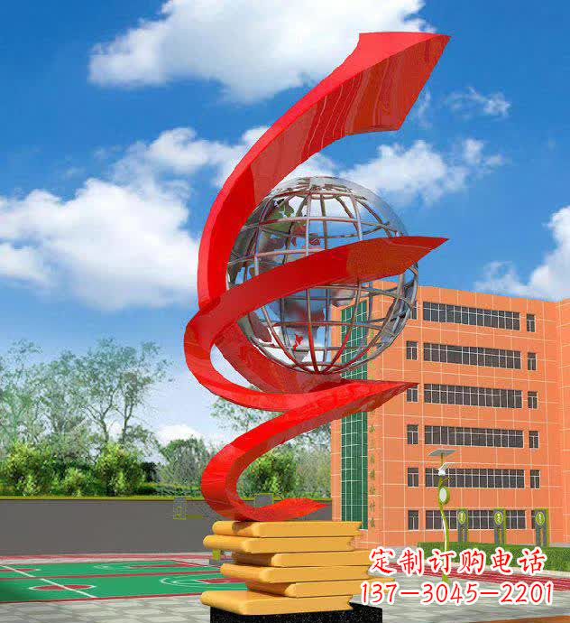 安阳校园不锈钢书籍标志雕塑
