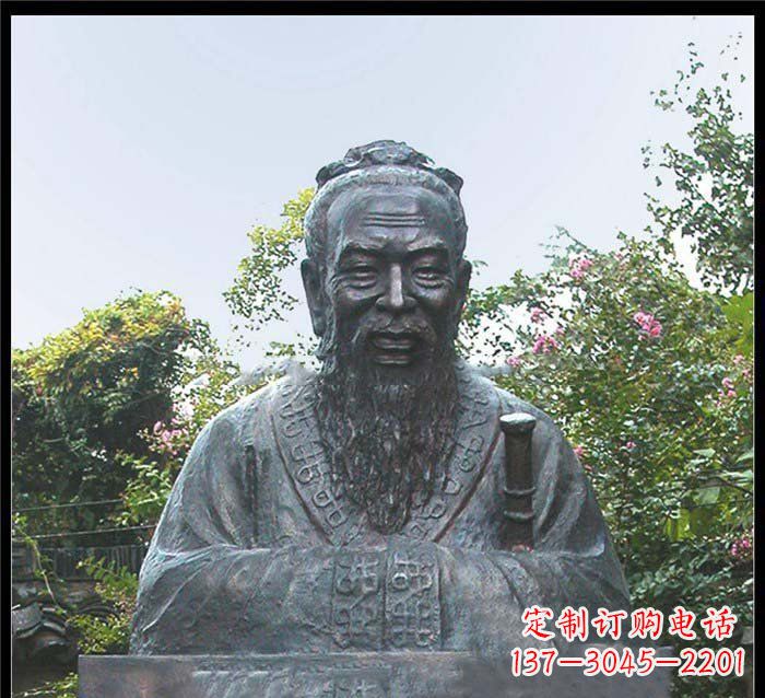 安阳校园大型孔子头像铜雕