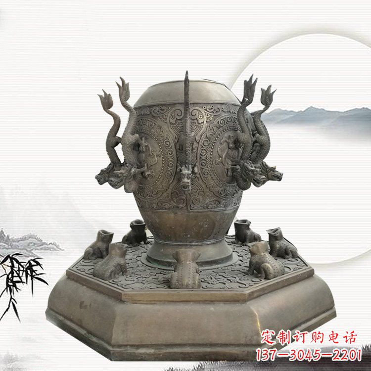 安阳校园地动仪铜雕