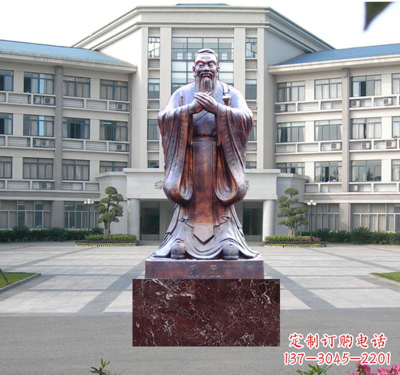 安阳校园雕塑孔子 (2)