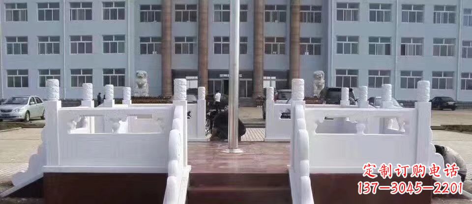 安阳校园汉白玉升旗台石雕