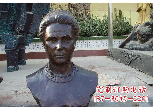 安阳校园居里夫头像铜雕