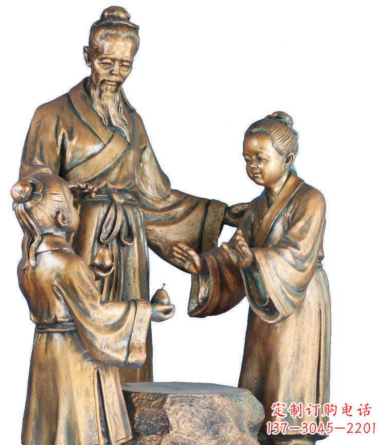 安阳校园孔融让梨景观铜雕