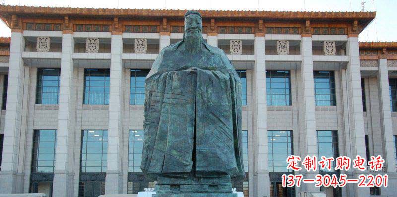 安阳校园孔子景观铜雕