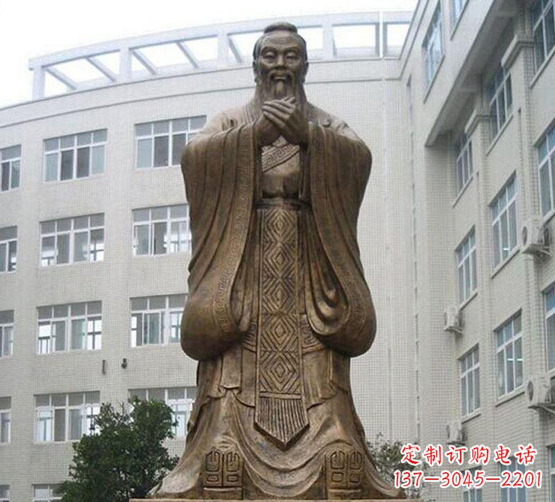 安阳校园孔子铜雕222