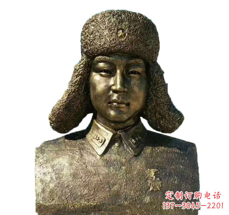 安阳校园雷锋头像铜雕