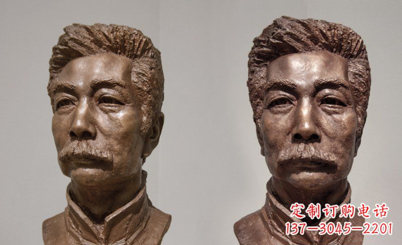 安阳校园鲁迅头像名人铜雕