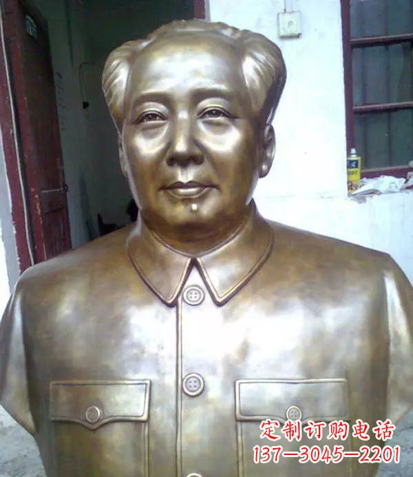 安阳校园毛主席胸像伟人铜雕
