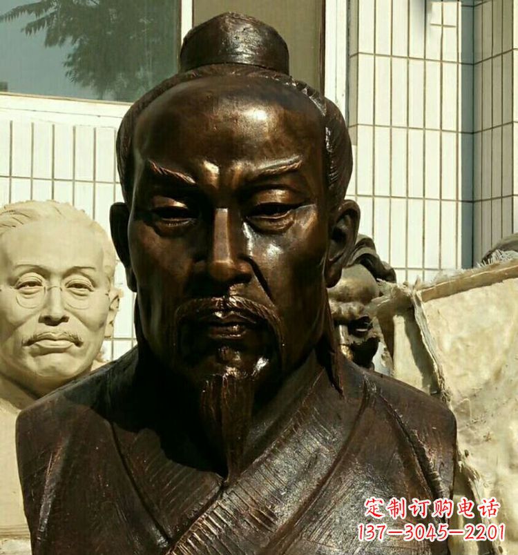安阳校园孟子胸像铜雕