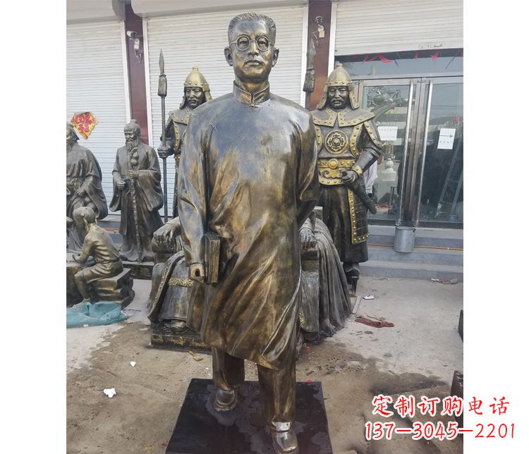 安阳校园名人立式陶行知铜雕