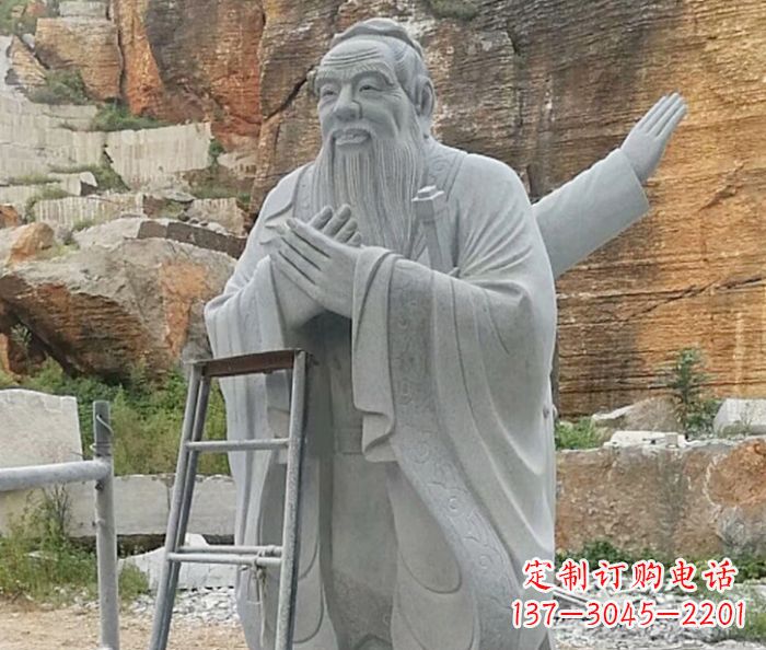 安阳校园人物大理石孔子石雕