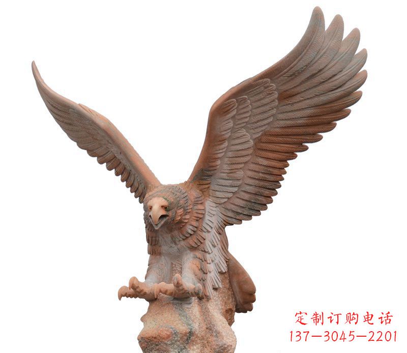 安阳雄鹰展翅石雕