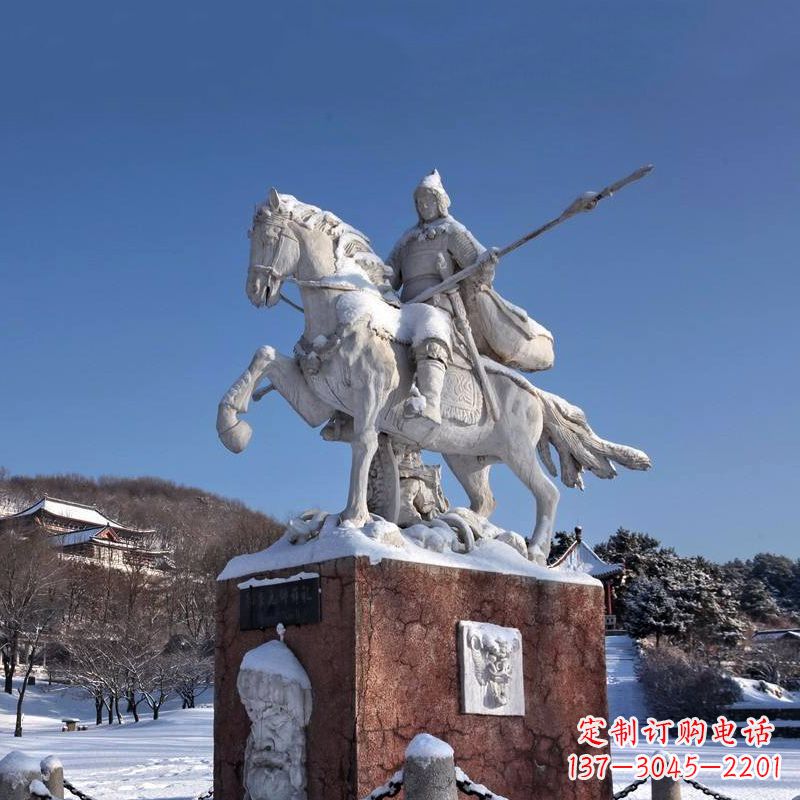 安阳薛仁贵骑马雕像-中国历史名人唐朝名将景区景观雕塑