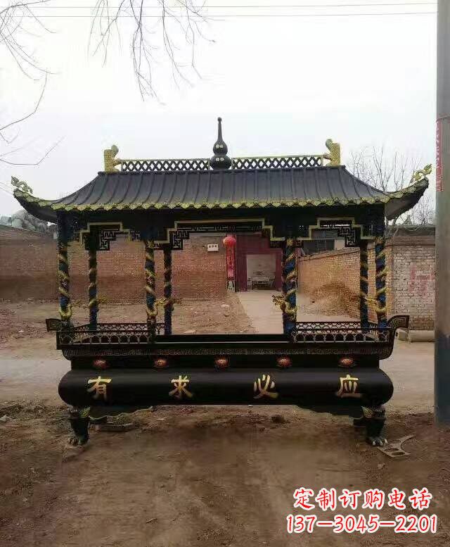 安阳有求必应方形香炉铜雕