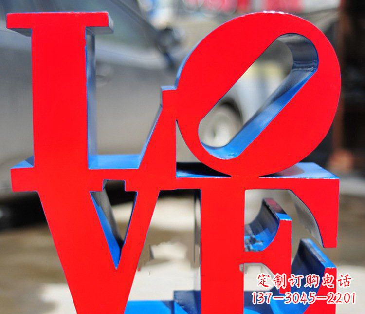 安阳园林不锈钢love字母雕塑