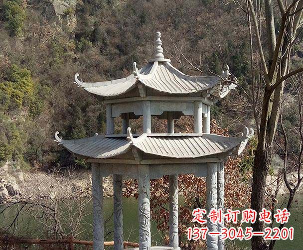 安阳园林仿古双层石雕凉亭