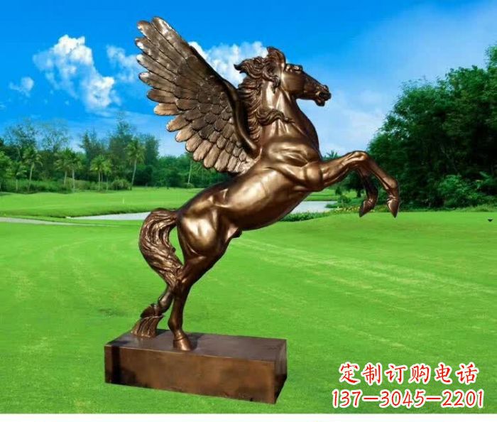 安阳园林飞马铜雕 (2)
