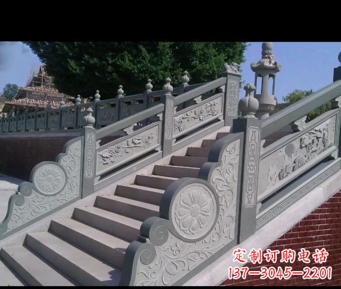 安阳园林景观大理石栏板雕塑 (4)