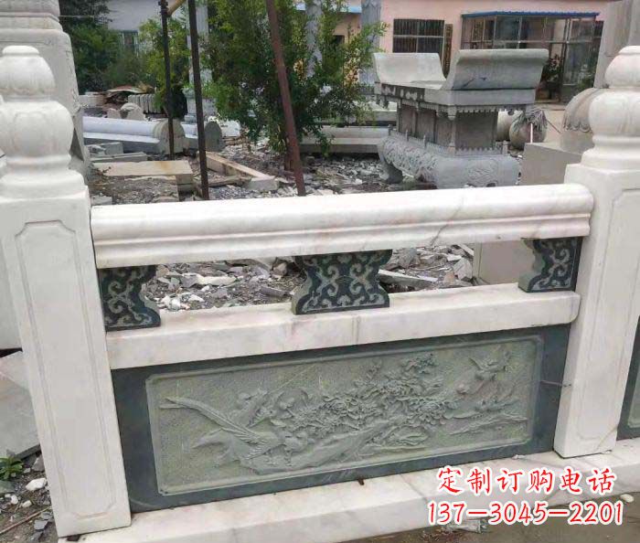 安阳园林景观大理石桥栏板石雕 (2)