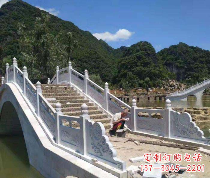 安阳园林景观大理石桥栏板石雕_1