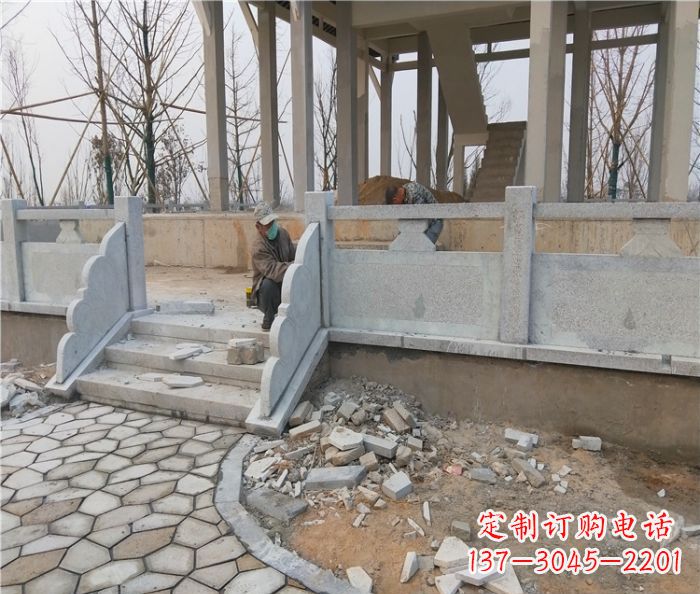 安阳园林景观大理石桥栏板石雕_2 (2)