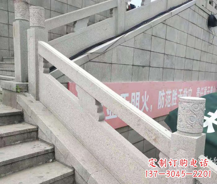 安阳园林景观大理石桥栏板石雕_1 (2)