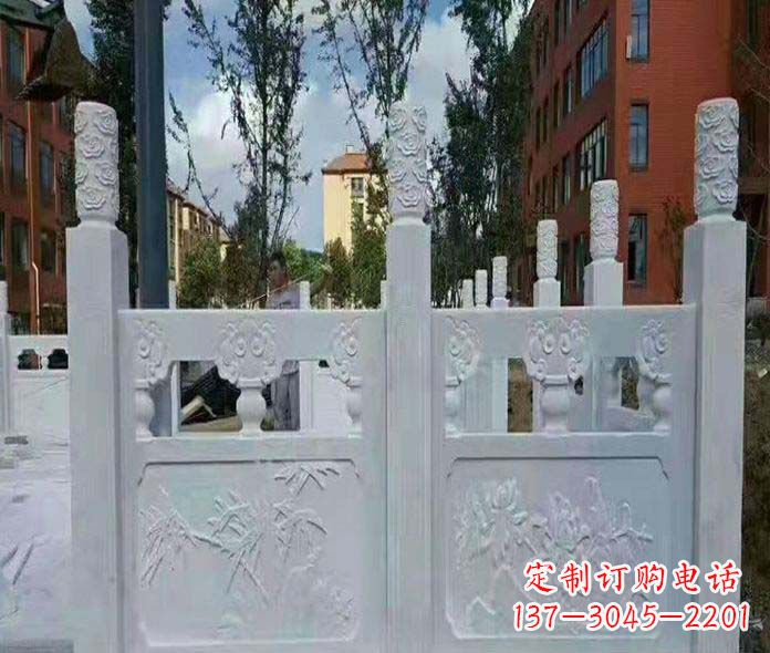 安阳园林景观大理石桥栏板石雕_2