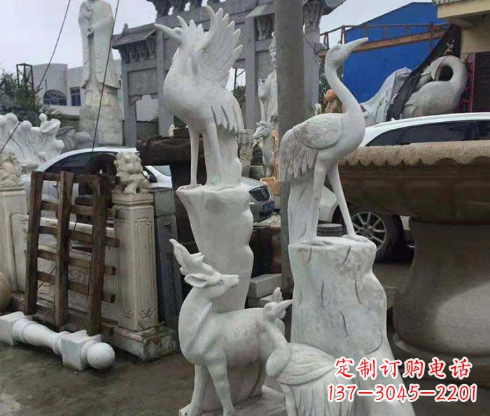 安阳园林景观仙鹤石雕