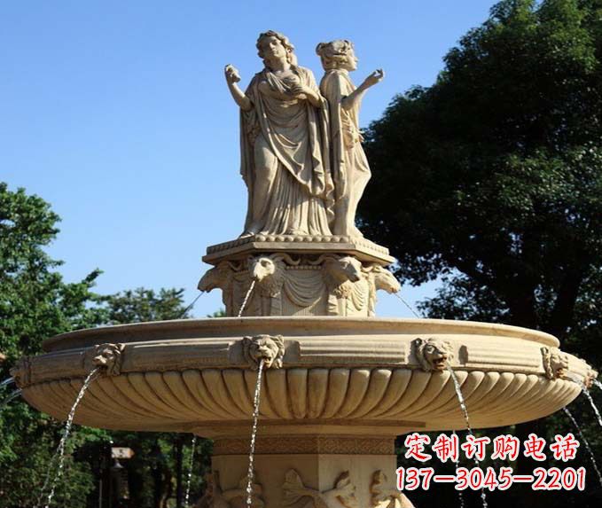 安阳园林景观西方人物喷泉石雕