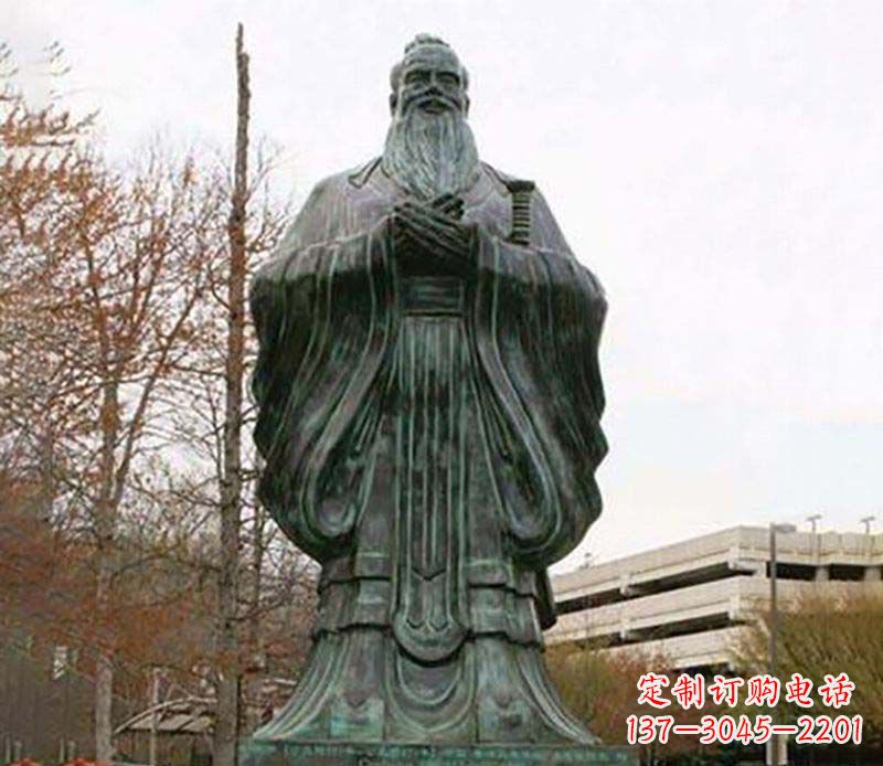 安阳园林老子人物铜雕