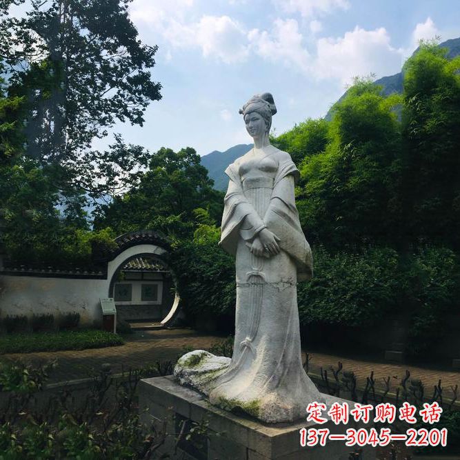 安阳园林历史名人塑像王昭君汉白玉雕塑