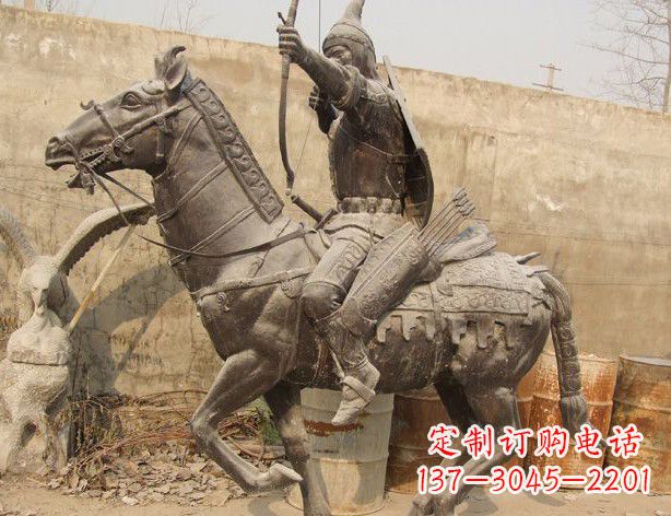 安阳战马与射箭的士兵