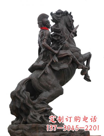 安阳战士与马 铸铜雕塑