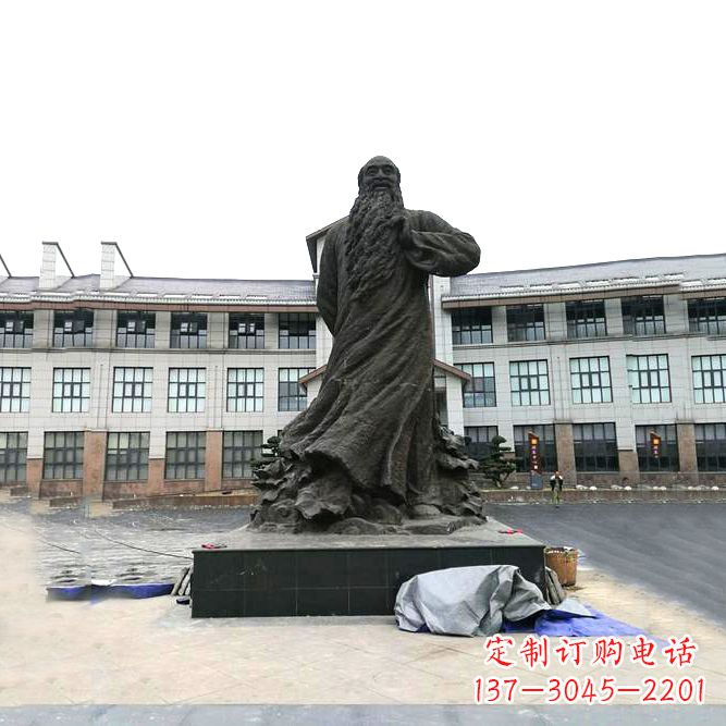 安阳张大千铜雕塑像-景区广场名人雕塑