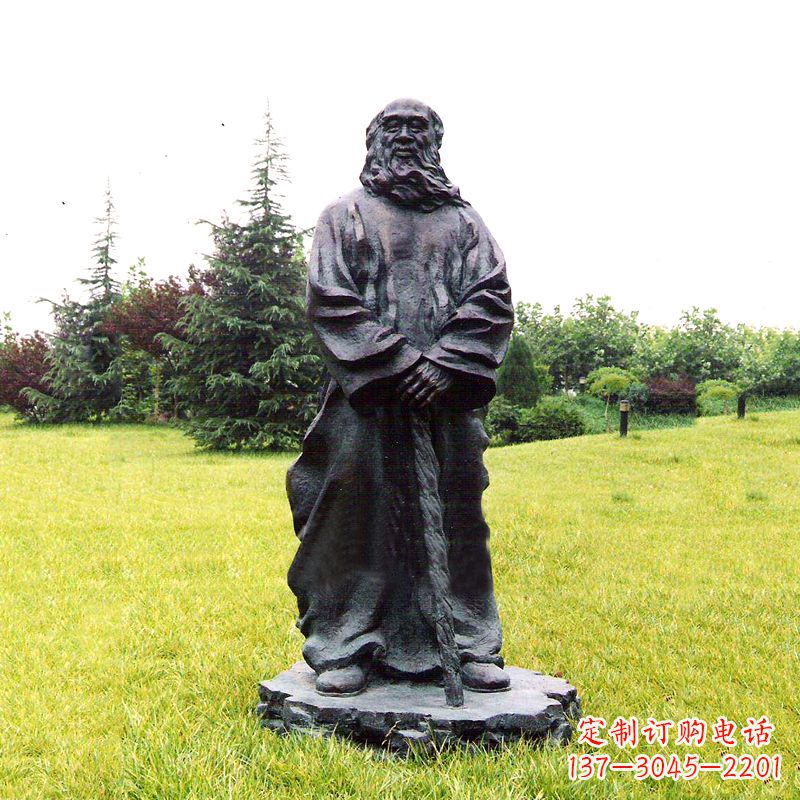 安阳张大千铜雕像-公园近代名人著名人物雕塑