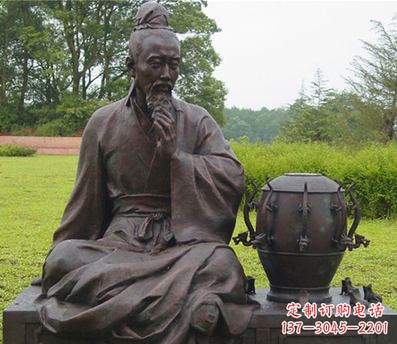 安阳张衡科学家铜雕