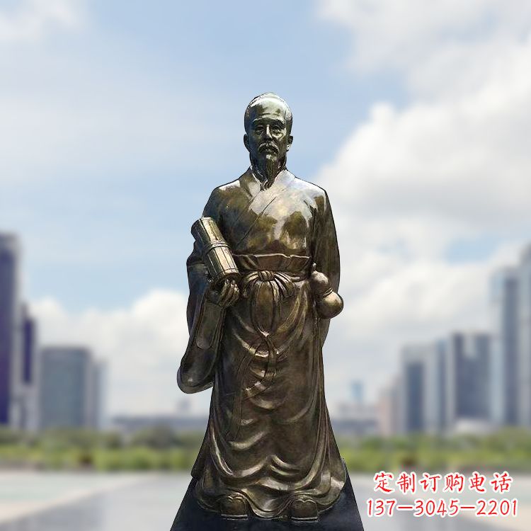安阳张仲景仿铜玻璃钢雕塑