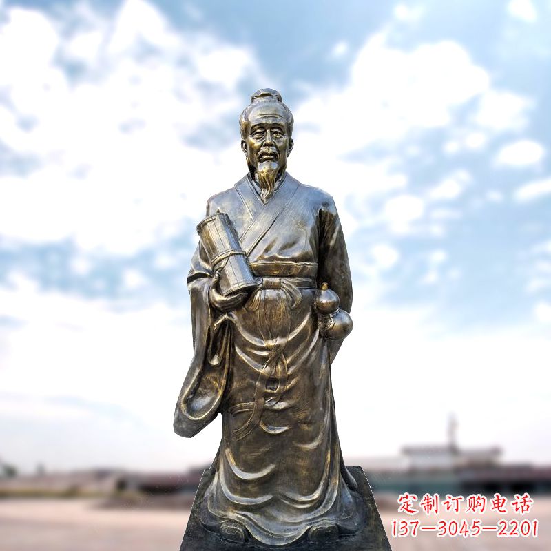 安阳张仲景仿铜雕像