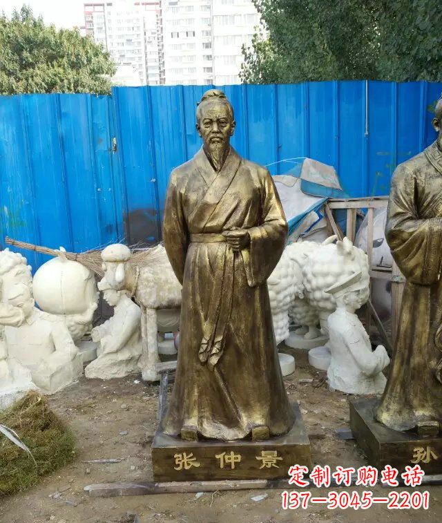 安阳张仲景古代医学名人铜雕
