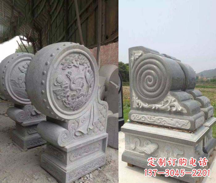 安阳招财抱鼓石大理石门墩