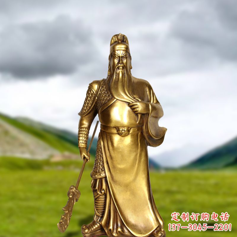 安阳招财关公铜雕像