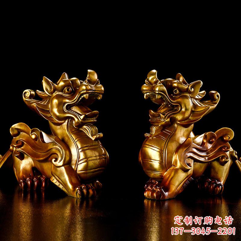 安阳招财黄铜貔貅雕塑摆件