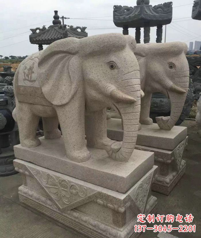 安阳招财进宝大理石大象石雕