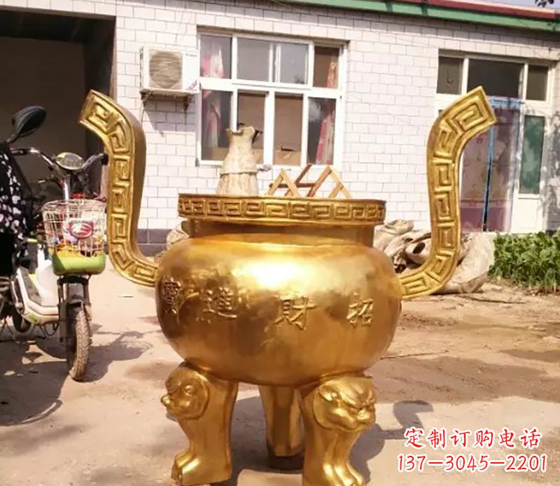 安阳招财进宝香炉铜雕