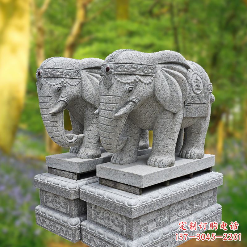 安阳招财纳福石雕大象