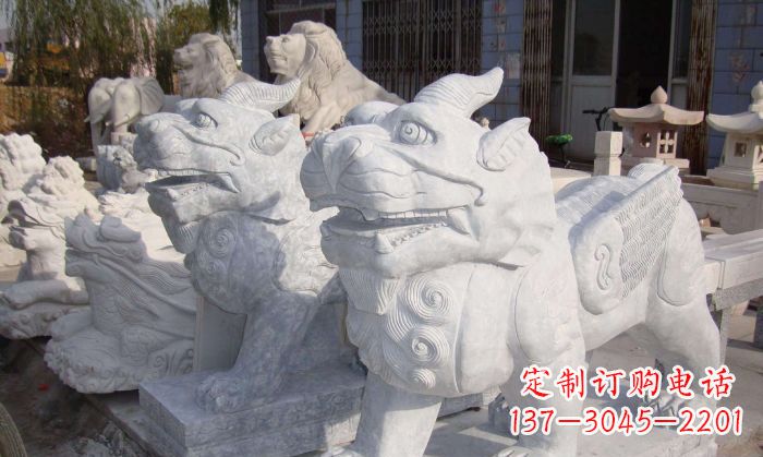 安阳招财神兽大理石貔貅石雕