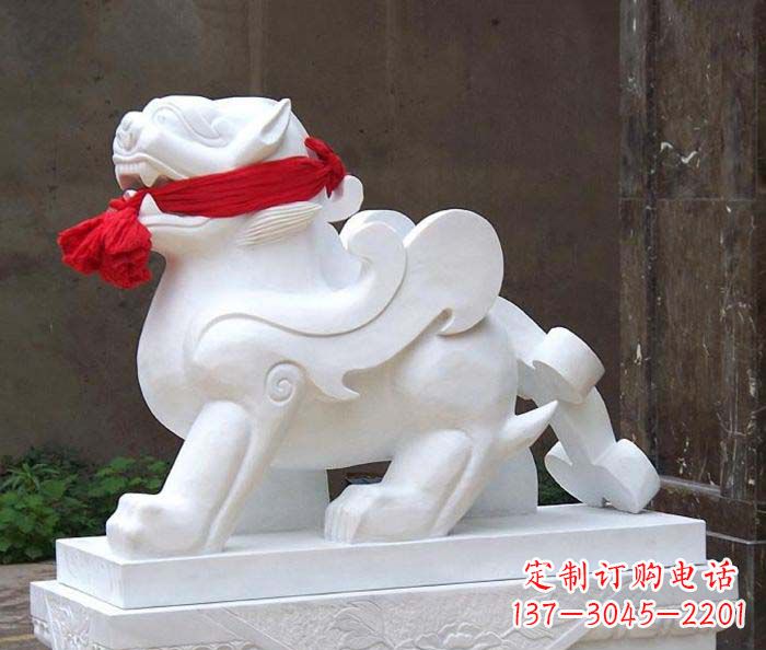 安阳招财神兽汉白玉貔貅石雕
